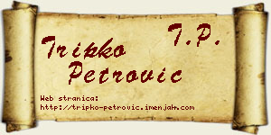 Tripko Petrović vizit kartica